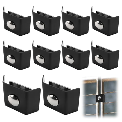 YICH 10er Eckverbinder Doppelstabmattenzaun Befestigung Doppelstabmattenzaun Verbinder Set Stabmattenzaun Befestigung Gittermattenverbinder für leichte und schwere Zäune