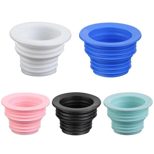 Genérico 2 Unidades Anillos Sellado Drenaje Silicona Verdes - Anti-Olor, Tubos Lavadora, Universal, Reutilizable