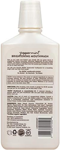 JASONS NATURAL Power Smile Peppermint-Perilla Mouth Wash, 473 ml (Pack of 1)