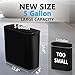 TIPGO 5 Gallon Motion Senor Bathroom Trash Can with Lid, Automatic Garbage Can Touchless, Smart Plastic Waste Basket for Narrow Spaces, Bathroom, Office, Bedroom, Living Room (Black)