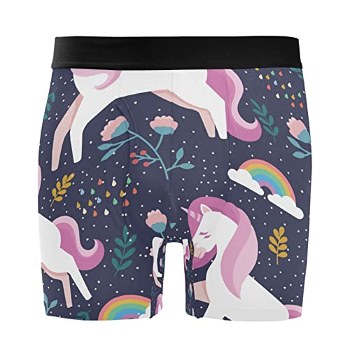 Bóxer para hombre de unicornio floral en pack de 2 calzoncillos elásticos y suaves