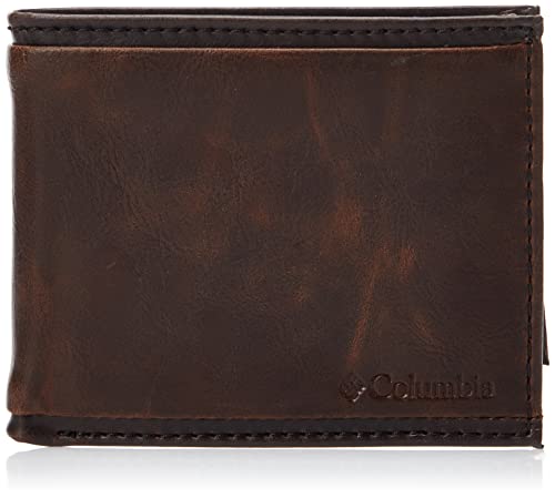 Columbia Men Rfid Blocking Passcase Wallet, Brown Deschutes, One Size
