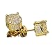 Women Synthetic Diamond Ear Studs Diamond Earrings,Women Girls Jewelry Wedding Dating Festival Gift Zircon Ear Studs Wedding Gift for Party (Gold)