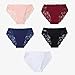 everyjoys Sexy Underwear Lace Panties for Women Bikini Underwear Hipster Underpants Lace Soft Breathe Briefs Multipack L Black 5-Pack