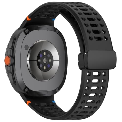 LOKEKE Galaxy Watch 8�Ή� �����p���X�g�o���h - �����p�V���R�����X�g�o���h�X�g���b�v Samsung Galaxy Watch 8/8 Classic 47mm(�u���b�N)