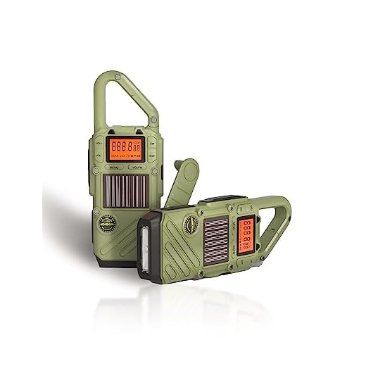 Rechargeable Emergency Radios Walkie Talkies for Adults with FM/NOAA, Weather Alerts, LED Flashlight, and Solar Hand Crank - Long Range 2 Way Radios with USB Charging and SOS Alarm
