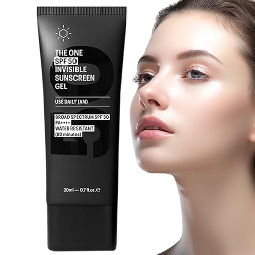Protector Solar Facial,Spf50 Protector Solar Diario en Gel | Crema Solar Amplio Espectro Humectante Textura Ligera Resistente Al Agua Para Viaje Playa Actividades