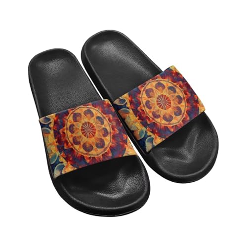 Chririnla Vintage Mandala Platform Slide Sandals Thick Sole
