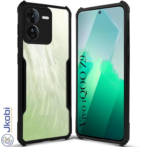 Image of Jkobi Back Cover Case for Vivo IQOO Z9 5G (Polycarbonate Clear Panel with Shockproof | Professional Black)