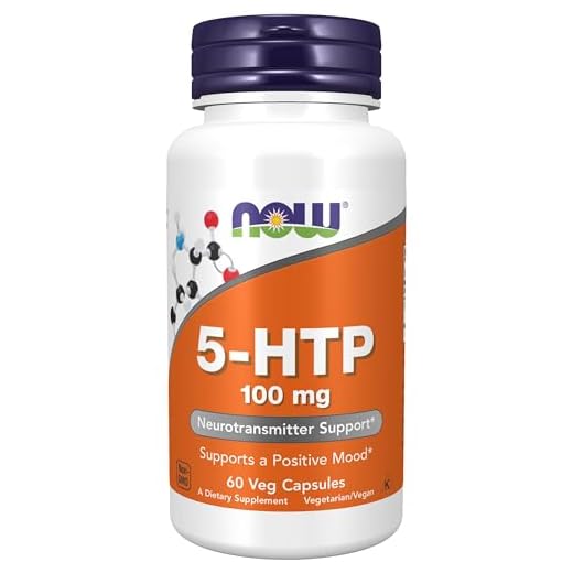 NOW Foods Supplements, 5-HTP (5-hydroxytryptophan) 100 mg, Neurotransmitter Support*, 60 Veg Capsules