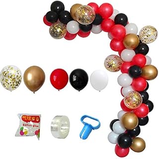 DIY Balloon Arch & Garland Kit, 113Pcs Party Balloons Decoration Set, Gold Confetti