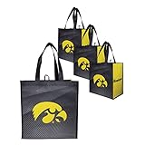 FOCO Iowa Hawkeyes NCAA 4 Pack Reusable Shopping Bag