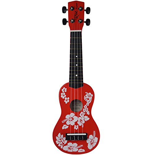 Rise By Sawtooth Beginner's Ukulele Pack, Hibiscus Red #TOP1
