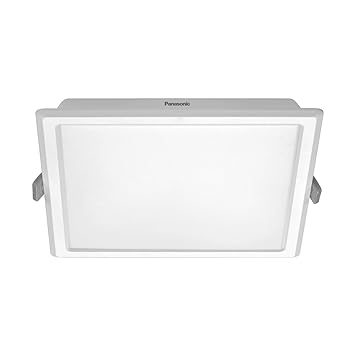 Panasonic Plastic 15W Tri Colour Led Square Downlight | Tri Colour Ceiling Light For Home | 15 Watt Ceiling Light (Cool, Natural & White - Pdlm0215Cnw) - image, photos