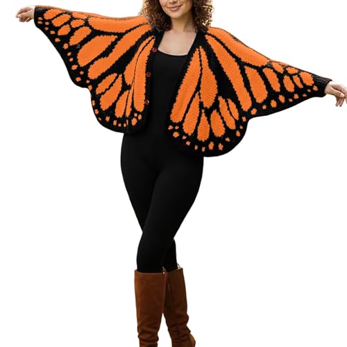 Costume de papillon pour femme en tricot de qualité au drapé artistique