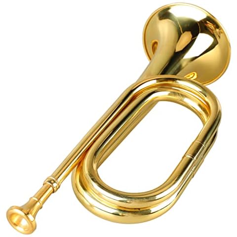 Military Style Trumpet C Key Brass Easy to Play Trumpet Cover