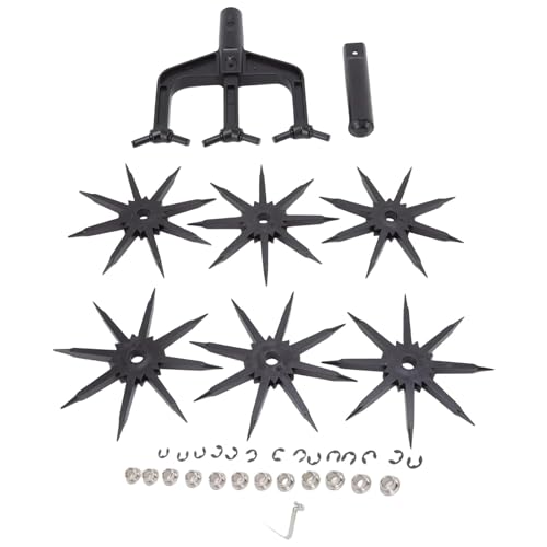 RGYBAO Garden Soil Scarifier Rotary Lawns Rippers 2 in 1 Ventilated Rotary for Efficient Soil Plowing