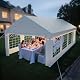 Gartenpavillon Arvioo 4×8 Meter mit Seitenwänden und Giebelteilen