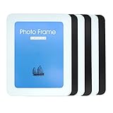 TOPINSTOCK 6-pack Magnetic Picture Frames for Refrigerator 5 x 7 Inches 3 Black and 3 White Colors