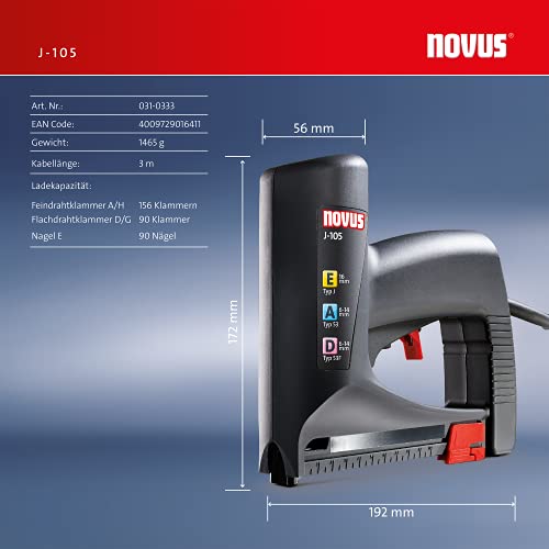 Elektrotacker Novus J-105 mit Unterlademechanik