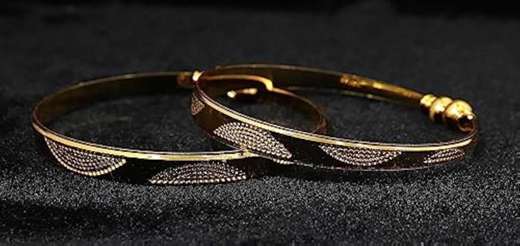 Brass Bangle Bracelet Set, Pack Of 2