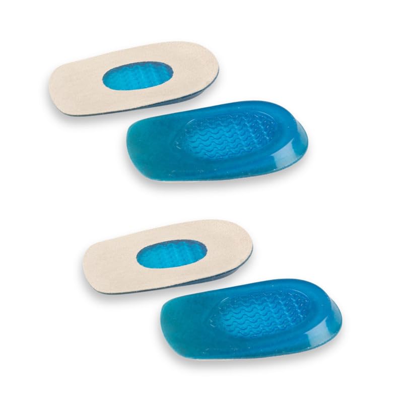 Wonder Care 2 Pair Gel Heel Cushion For Heel Pain Relief Women And Men | Silicone Heel Pad | Plantar Fascitis Inserts Heel Spur Pads| Achillies Heel Support| Cushion Heel Inserts | Large