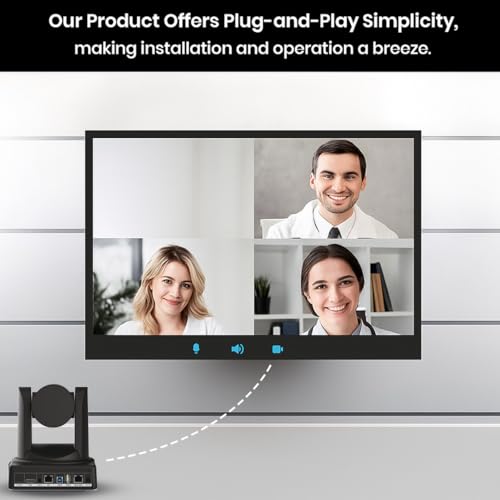 Image of TONZO PTZ Camera TZ410 Full HD 1080P USB Camera 10X Optical Zoom Auto Focus 4K Video Quality AI Auto Tracking Plug & Play for Laptop, Desktop & Interactive Flat Panels Video Conferencing.