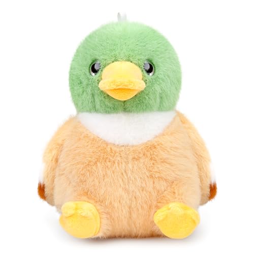 RLOMUTE Peluche Pato real Colgante de bolso animal pato Juguete Desmontable Agitar para hacer un sonido suave y lindo para fiesta dormitorio decoración del hogar regalo para niños