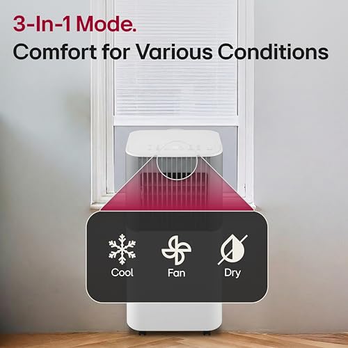 LG 6,000 BTU SACC (10,000 BTU ASHRAE) Smart Portable Air Conditioner, 115V, Cools 250 Sq.Ft. (10' x 25' Room), Quiet Operation, LCD Remote Control, Voice Control, Works w/Amazon Alexa, and Hey Google by LG - Image 5