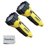 3AA Floating Flashlight with Built in Carabiner in Yellow/Black Color