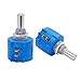 Taiss 2pcs 3590S Rotary Potentiometer 50k ohm Potentiometer 10-Turn Wire Wound Precision,Precision Multi Turn Wirewound Potentiometer + 2pcs A03 knob (3590S-2-503L 50k ohm)
