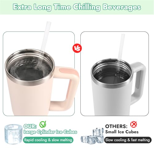 BYKITCHEN Ice Mold for Owala Water Bottle, Silicone Ice Tray Compatible with 24oz, 32oz, 40oz Owala Tumbler, Tumbler Ice Cube Mold for Freezer, Whiskey, Cocktails, Owala Bottle Accessories(Green)