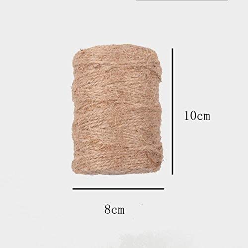 Naturalny sznurek jutowy, 100 Meters Natural Burlap Hessian Jute Twine 4mm