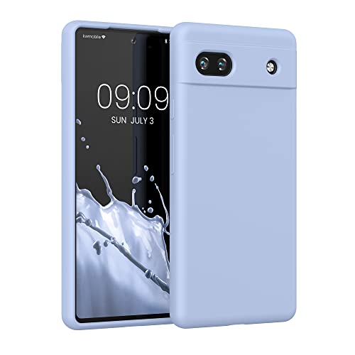 kwmobile Case Compatible with Google Pixel 6a Case - TPU Silicone Phone Cover with Soft Finish - Light Blue