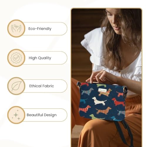 Image of Signare Tapestry Crossbody Bag Sling Shoulder Purse for Women