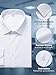 Beninos Men's Dress Shirts Solid Long Sleeve Texture Formal Shirt Business Casual Button Down Shirts (C455 White, XL)