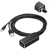 Fire TV Stick-Kabel HD 480 MBit/s Micro USB 2.0 auf RJ45-Ethernet-Adapter 10/100 Mbps für neues Fire TV/Google Home Mini/Chromecast Ultra