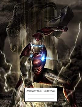 Composition Notebook: Cute Drawing Photo Art Iron Man Tony Stark Soft Glossy Wide Ruled Journal with Ruled Lined Paper for Taking Notes Writing ... and Children Students School Kids I Love U 3K