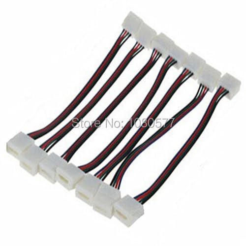 Wiring Connecting Terminals - 50pcs/lot 5050 RGB led Strip 10mm 4pin Waterproof Connector 2 Ends Connector for RGB Color 5050 led Strip