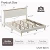 Diagram showing the dimensions of the Bestier King Bed Frame, including length, width, and headboard height.