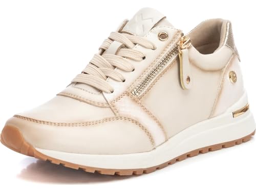 XTI - Zapatilla Cierre de Cremallera para Mujer, Color: Marron, Talla: 40