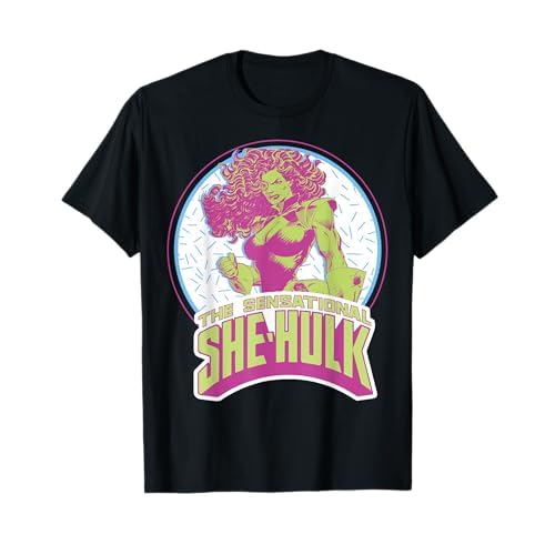 Marvel The Sensational She-Hulk Retro Circle Portrait Camiseta
