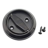 Tegg Cabinet Wardrobe Door Knobs Fireproof Disk Ring Handle Recessed Pull Handle Black