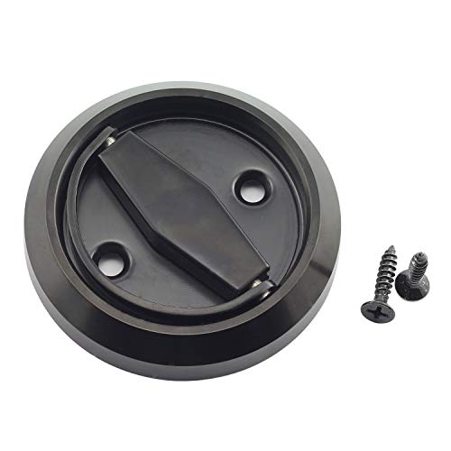 Tegg Cabinet Wardrobe Door Knobs Fireproof Disk Ring Handle Recessed Pull Handle Black #TOP19