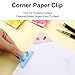 SEIWEI Corner Paper Clips,Triangular File Corner Clip, Corner Clips for Paper, Triangle Paper Clips, Triangular Round Edge Document Clips, Pack of 10, 5.2*3.9cm/2.0*1.5in