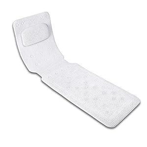 KR Bath Pillow Full Bodyï¼Å’Non-Slip Cushioned Bathtub Pillowï¼Å’Luxury 3D Air Mesh Spa Bathtub Cushion for Neck Head…