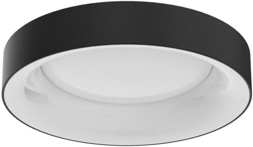 LED Flush Mount Ceiling Light with Remote Control, 24W 3000K-6500K Dimmable Ceiling Light Fixture, Modern Led Ceiling Lights for Bedroom Kitchen Laundry Room, 11 Inch Black