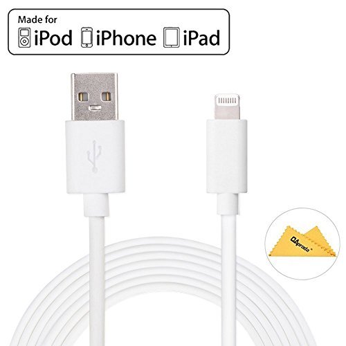 [Apple MFi Certified] Yellowknife 10ft/3M Extra Long Lightning to USB Cable Sync Charging for iPhone 7 / 7 plus / 6 / 6S / 6 Plus / 6S Plus , iPad Mini / Air, iPod Touch / Nano (Heavy Duty, White)