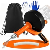 Rohrreinigungsspirale [10M] - Abflussreiniger Spirale mit Bohraufsatz - Ideale Abflussspirale für eine Umweltfreundliche Rohrreinigung - Spirale Abfluss Rohrreinigung für Waschbecken, Küche, Bad