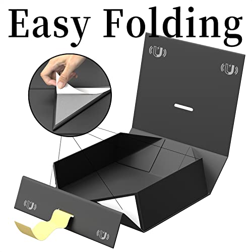 Black Gift Box With Lid, 13X9X4'' Large Gift Boxes For Presents With Ribbon And Greeting Card Magnetic Closure, Groomsman Proposal Box For Wedding,Birthday,Anniversary,Christmas Gift Luxury Wrap #TOP2